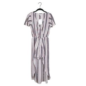 Nordstrom | Multicolor Stripe Faux Wrap Skirt Romper | S | NWOT